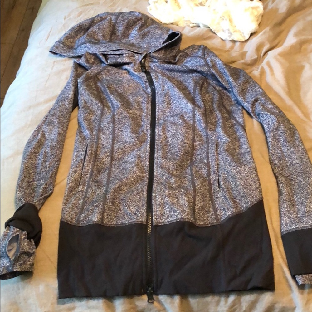 Lululemon grey zip up with hood